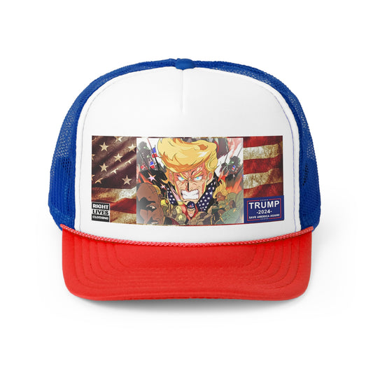 Animated Donald Trump Flag - Trucker Caps